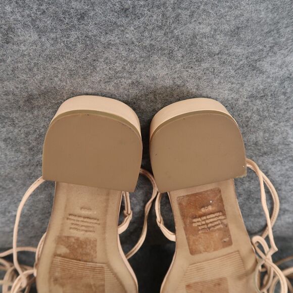 Jeffrey Campbell Shoes Womens 8 Sandals Fashion Ankle Wrap Strappy Agate Leather - Picture 12 of 14